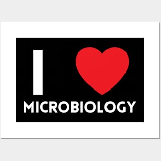 I Love Heart Microbiology Posters and Art